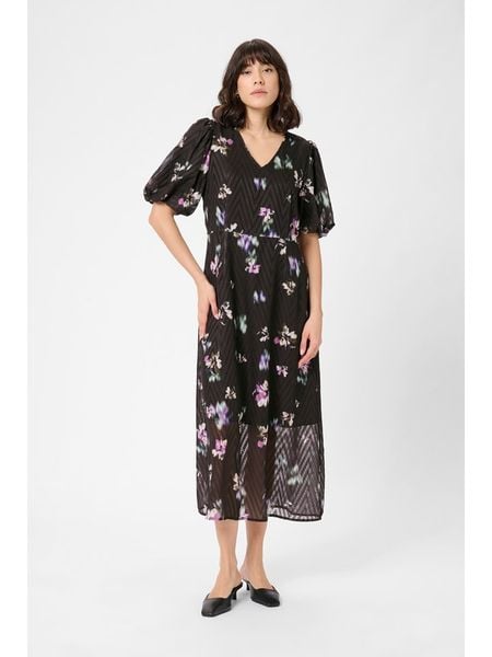 Kaffe Sukienka w kolorze czarnym rozmiar: 40. Czarne sukienki damskie Kaffe, bez wzorów, bez kołnierzyka, bez ramiączek, midi. Za 177.32 zł.