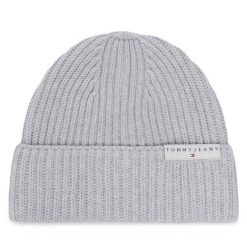 Czapka Tommy Jeans. Szare czapki męskie Tommy Jeans, na zimę, bez wzorów, z jeansu. Za 129.99 zł.