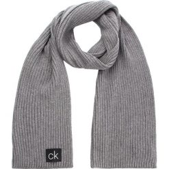 Szal CALVIN KLEIN - Basic Rib Scarf K50K504089 013. Szare szaliki i kominy damskie CALVIN KLEIN, bez wzorów, z bawełny. W wyprzedaży za 199.00 zł.