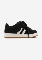 Czarne Buty Sportowe Streetwearowe Tenisówki z Szerokimi Sznurówkami Silriti. Czarne sukienki niemowlęce Renee, bez wzorów, z jeansu, bez ramiączek. Za 69.99 zł.