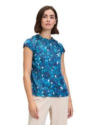 BETTY & CO Bluzka w kolorze granatowo-morsko-białym rozmiar: 38. Niebieskie bluzki damskie Betty & Co., bez wzorów, bez kołnierzyka, bez ramiączek. Za 69.91 zł.