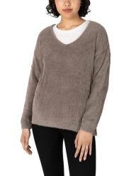 Timezone Sweter w kolorze szarobrązowym rozmiar: XS. Brązowe swetry klasyczne damskie Timezone, xs, bez kołnierzyka. Za 43.78 zł.