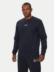 EA7 Emporio Armani Bluza 8NPM30 PJVRZ 0562 Granatowy Regular Fit. Niebieskie bluzy bez kaptura męskie EA7 Emporio Armani, l, z bawełny. Za 399.99 zł.