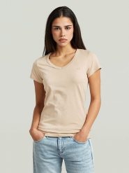 G-Star Koszulka w kolorze beżowym rozmiar: XXL. Brązowe bluzki damskie G-Star, xxl, bez wzorów, z bawełny, bez ramiączek. Za 75.34 zł.