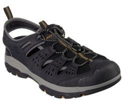 Sandały męskie Skechers Tresmen Menard. Czarne sandały męskie Skechers, z materiału, bez zapięcia. Za 490.00 zł.