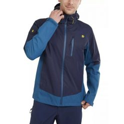 Męska kurtka turystyczna Fundango Piorini Waterproof. Niebieskie kurtki męskie Fundango, m, bez wzorów, z materiału, bez kaptura. Za 599.00 zł.