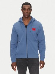 HUGO Bluza Daple212 50447972 Niebieski Regular Fit. Niebieskie bluzy bez kaptura męskie Hugo, m, z bawełny. Za 379.99 zł.
