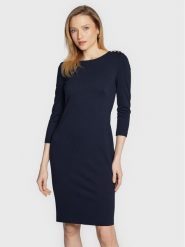 Lauren Ralph Lauren Sukienka codzienna 250863910002 Granatowy Regular Fit. Niebieskie sukienki damskie Lauren Ralph Lauren, na co dzień, bez wzorów, z wiskozy, bez kołnierzyka, bez ramiączek, proste. Za 579.99 zł.