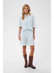 SAINT TROPEZ Szorty w kolorze błękitno-białym rozmiar: M. Białe szorty damskie Saint Tropez, bez wzorów, z bawełny, z podwyższonym stanem. Za 119.95 zł.
