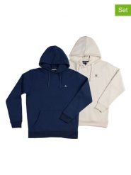 The Time of Bocha Bluza (2 szt.) w kolorze białym i granatowym rozmiar: XXL. Białe bluzy z kapturem męskie The Time of Bocha, xxl, z bawełny. Za 166.10 zł.