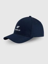 4F Czapka w kolorze granatowym rozmiar: S/M. Niebieskie czapki męskie 4f, bez wzorów, z bawełny, sportowe. Za 57.06 zł.