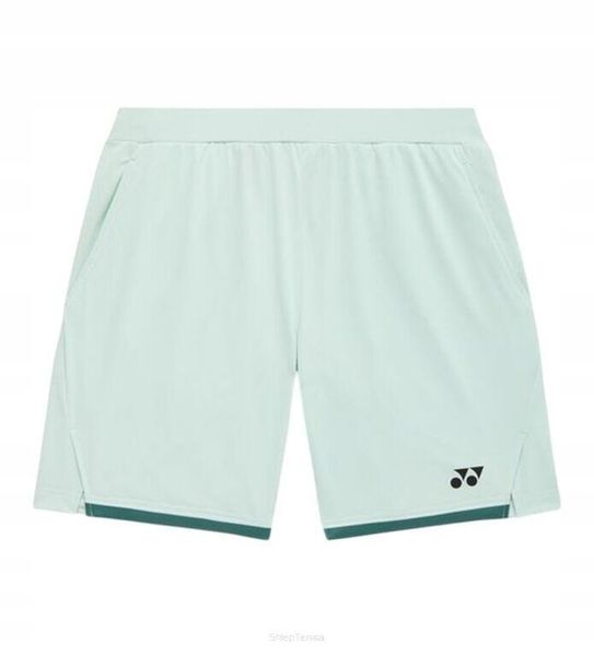 Spodenki tenisowe Yonex Y-R Knit Shorts. Zielone szorty męskie YONEX, bez wzorów, z materiału, sportowe. Za 369.00 zł.