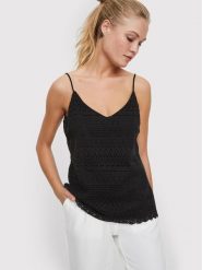 Vero Moda Top Honey 10190150 Czarny Regular Fit. Czarne topy damskie Vero Moda, xs, bez wzorów, z bawełny, bez kołnierzyka. Za 119.99 zł.