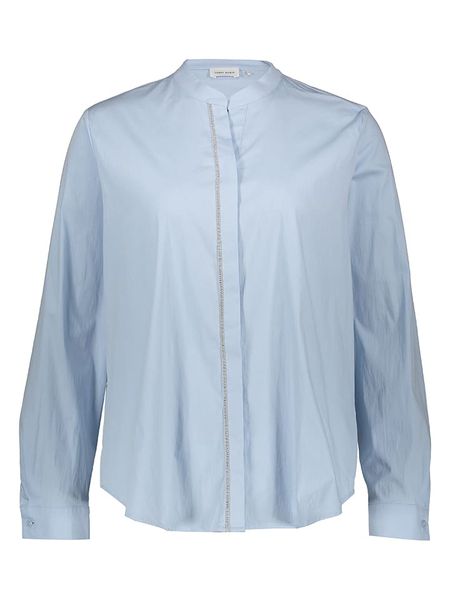 Gerry Weber Bluzka w kolorze błękitnym rozmiar: 36. Niebieskie bluzki damskie Gerry Weber, bez wzorów, bez kołnierzyka, bez ramiączek. Za 113.36 zł.