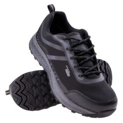 Buty Hi-Tec Celany Wp 92800401608 czarne. Czarne buty trekkingowe męskie z gumy, bez zapięcia. Za 312.53 zł.