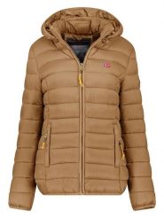 Geographical Norway Kurtka pikowana "Atikolor" w kolorze szarobrązowym rozmiar: XXL. Brązowe kurtki damskie Geographical Norway, xxl, bez wzorów, bez kaptura. Za 113.99 zł.