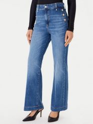 Guess Jeansy W5GA0P D5Q01 Niebieski Wide Leg. Niebieskie jeansy damskie Guess. Za 529.99 zł.