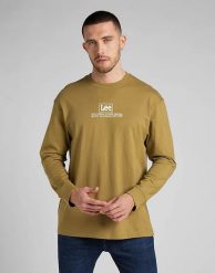 LEE LS LOGO LOOSE TEE MĘSKA KOSZULKA Z DŁUGIM RĘKAWEM LOGO L69AFQ85 112321850. Żółte koszulki męskie z długim rękawem Lee, l, z bawełny. Za 99.99 zł.