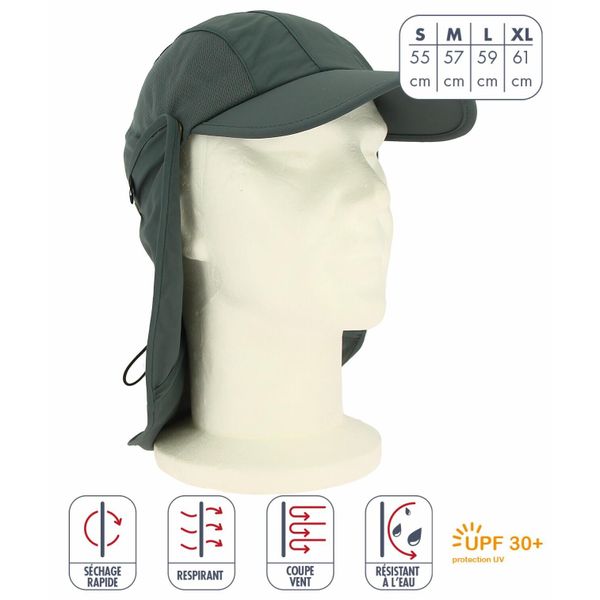 Czapka przeciwsłoneczna UV Élémenterre Albatros. Brązowe czapki męskie Elementerre. Za 128.00 zł.