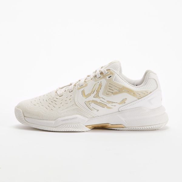 Buty tenisowe damskie Artengo Strong na twardą nawierzchnię. Białe obuwie do biegania damskie ARTENGO. Za 159.99 zł.