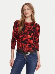 Desigual Sweter Lund 25WWJF16 Czerwony Regular Fit. Czerwone swetry klasyczne damskie Desigual, m, z wiskozy, bez kołnierzyka. Za 219.99 zł.