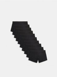 Bokserki classic 10 pack - czarny. Czarne bokserki męskie Sinsay, bez wzorów. Za 79.99 zł.