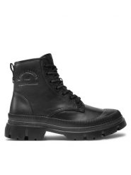 KARL LAGERFELD Kozaki KL25264A Czarny. Czarne buty zimowe męskie Karl Lagerfeld, ze skóry, bez zapięcia. Za 799.99 zł.