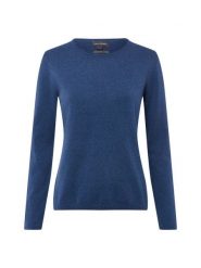 Franco Callegari Damski sweter z dzianiny z zawartością kaszmiru Kobiety niebieski marmurkowy, M. Niebieskie swetry klasyczne damskie Franco Callegari, m, z bawełny, bez kołnierzyka. Za 249.95 zł.