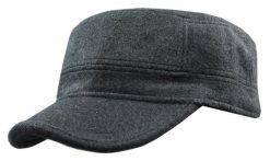 Czapka Jesienno-Zimowa, Grafitowa, Męska z Daszkiem -Pako Jeans- Patrolówka. Szare czapki męskie Pako Jeans, na zimę, bez wzorów, z jeansu. Za 65.00 zł.