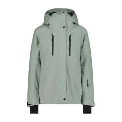 Kurtka narciarska damska CMP 34W3926. Czarne kurtki damskie CMP, bez wzorów, bez kaptura, narciarskie. Za 559.99 zł.