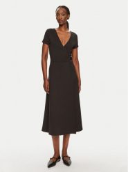 Tommy Hilfiger Sukienka codzienna Utility WW0WW42578 Czarny Regular Fit. Czarne sukienki damskie Tommy Hilfiger, na co dzień, m, bez wzorów, bez kołnierzyka, bez ramiączek, proste. Za 399.99 zł.
