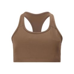 Damski tank top Athlecia Myolie. Brązowe topy sportowe damskie Athlecia, xl, bez wzorów, z elastanu, bez ramiączek. Za 151.00 zł.