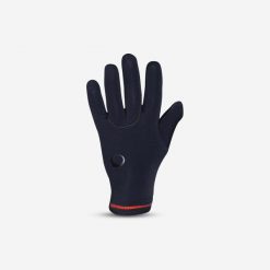 Rękawiczki nurkowe Subea SCD z neoprenu 5 mm. Czarne rękawiczki damskie Decathlon, bez wzorów, z materiału. Za 139.99 zł.
