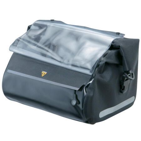 Torba na bagażnik Topeak HandelBar Dry Bag. Czarne torby męskie na ramię Topeak, bez wzorów, z nylonu, na ramię. Za 420.55 zł.