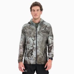 Męska kurtka przeciwwiatrowa do biegania w terenie TERRARUN WINDBREAKER. Zielone kurtki treningowe męskie BODYCROSS, m, bez wzorów, z materiału, do biegania. Za 739.99 zł.