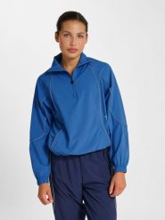 Damska bluza zapinana na zamek Hummel Pulse. Niebieskie bluzy z kapturem damskie HUMMEL, xs, z materiału. Za 275.90 zł.
