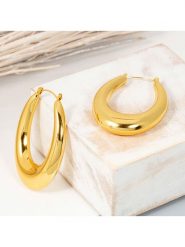 LA CHIQUITA Pozłacane kolczyki-kreole rozmiar: onesize. Żółte kolczyki damskie LA CHIQUITA, pozłacane. Za 109.26 zł.