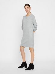 Vero Moda Sukienka "Doffy" w kolorze szarym rozmiar: XXL. Szare sukienki damskie Vero Moda, na co dzień, xxl, bez wzorów, bez kołnierzyka, bez ramiączek, midi, proste. Za 92.21 zł.