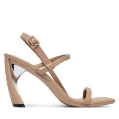 Sandały United Nude. Brązowe sandały damskie United Nude, bez wzorów, bez obcasa, na słupku. Za 1,159.00 zł.