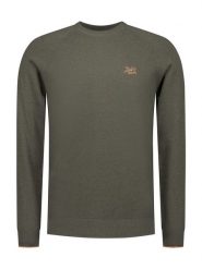 NEW ZEALAND AUCKLAND Sweter w kolorze khaki rozmiar: XL. Brązowe swetry męskie New Zealand Auckland, xl, bez wzorów, ze splotem, bez kołnierzyka. Za 178.79 zł.