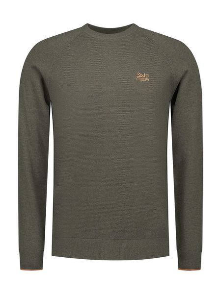 NEW ZEALAND AUCKLAND Sweter w kolorze khaki rozmiar: XXL. Brązowe swetry męskie New Zealand Auckland, xxl, bez wzorów, ze splotem, bez kołnierzyka. Za 178.79 zł.