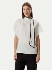 KARL LAGERFELD Bluzka B2W11015 Kremowy Loose Fit. Białe bluzki damskie Karl Lagerfeld, bez wzorów, z lyocellu, bez ramiączek. Za 779.99 zł.