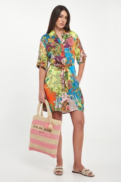 Sukienka z wiskozy LIU JO. Sukienki damskie Liu Jo, bez wzorów, z wiskozy, bez kołnierzyka, bez ramiączek. Za 819.00 zł.