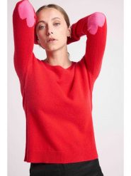 Maison Héritage Cashmere Kaszmirowy sweter w kolorze czerwonym rozmiar: M. Czerwone swetry klasyczne damskie Maison Héritage Cashmere, m, z kaszmiru, bez kołnierzyka. Za 501.57 zł.