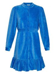 MOSS COPENHAGEN Sukienka "Floriana" w kolorze niebieskim rozmiar: M/L. Niebieskie sukienki damskie MOSS COPENHAGEN, l, bez wzorów, bez kołnierzyka, bez ramiączek, midi. Za 214.70 zł.