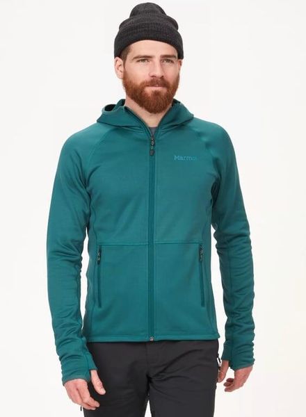 MARMOT Bluza męska Olden Polartec Hoody dark jungle-XL. Zielone bluzy bez kaptura męskie Marmot, m, z elastanu. Za 501.80 zł.
