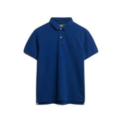 Koszulka polo z piki Superdry Classic. Niebieskie koszulki polo męskie Superdry., m, bez wzorów, z materiału, bez ramiączek. Za 214.05 zł.