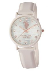 U.S. Polo Assn. Zegarek kwarcowy w kolorze kremowym rozmiar: onesize. Brązowe, analogowe zegarki damskie U.S. Polo Assn., sztuczne. Za 121.99 zł.