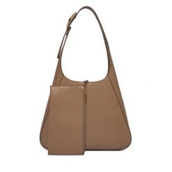 Torebka Calvin Klein. Brązowe torebki klasyczne damskie CALVIN KLEIN, bez wzorów, bez dodatków. Za 649.99 zł.