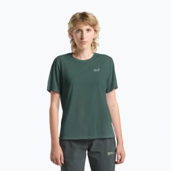 Koszulka trekkingowa damska Jack Wolfskin Vonnan. Zielone t-shirty damskie Jack Wolfskin, l, bez wzorów, z materiału, bez ramiączek. Za 159.99 zł.